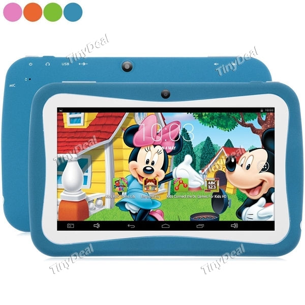M755E5 7" HD Screen Android 4.4 RK3126 Quad-core 8GB Kid Tablet w/ Miracast OTG WiFi ETC-392735