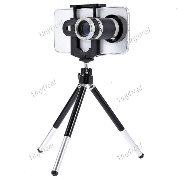 Universal 8X Zoom Telephoto Camera Lens Telescope Tripod Stand for iPhone Samsung Xiaomi EPATH-393431