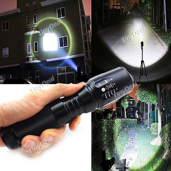 CREE XM-L2 T6 1 LED 1200LM 5-Mode Waterproof Zoom LED Flashlight Stretchable Mini Torches HLT-419912