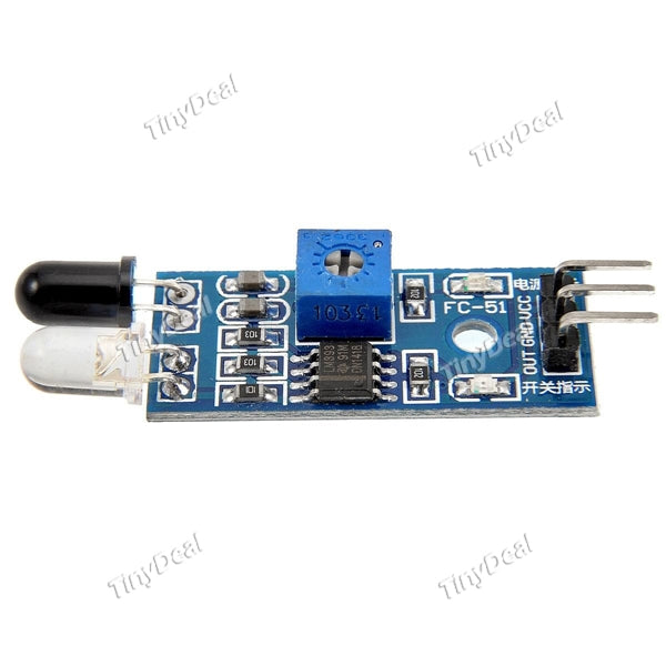Infrared Barrier Module/Car Obstacle Avoidance Sensors Black Line Identification Adjustable Distance EDC-422157