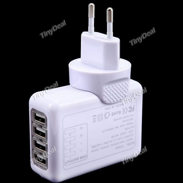 TC09iG 5V 2.1A 4-USB Ports Smart Fast Charger Power Adapter Travel Adapter EPACG-422272