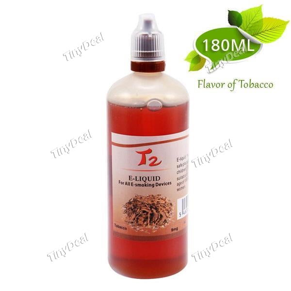 T2 180ml E-liquid E-juice 8mg Nicotine - Flavor of Tobacco