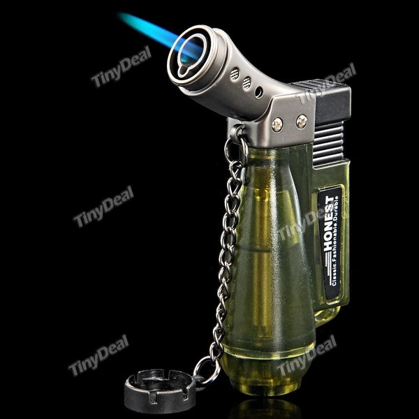 Honest 1300-C Transparent Single Flame Outdoor Firemaking Windproof Refillable Jet Lighter Torches HHIJL-425089