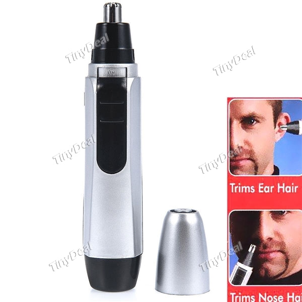 New Gentleman's Personal Electronic Ear Nose/ Brow Facial Hair Trimmer Cleaner Shaver - Silver HBI-4269