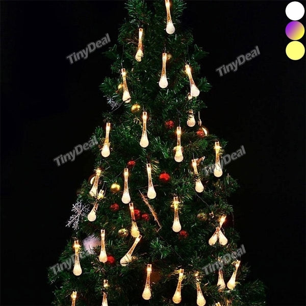 Waterproof Solar Powered 20-LED String Light for Holiday & Outdoor Decor