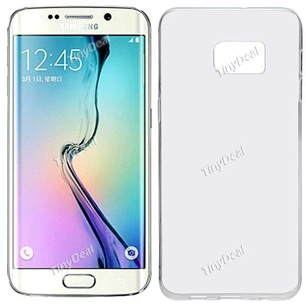2015 New Perfectly Suiting Ultra-thin Transparent Protective Soft Back Cover Case for Samsung S6 Edge+ EPASC-458631