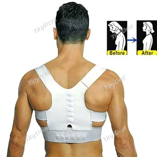 Magnet Therapy Posture Corrector Magnetic Shoulder Back Brace Belt Vest Unisex Adjustable for Man & Woman