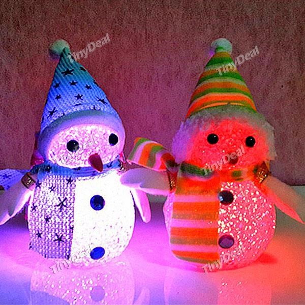 Christmas Snowman Color Changing LED Night Lamp Christmas Decoration Ornaments HLT-487541