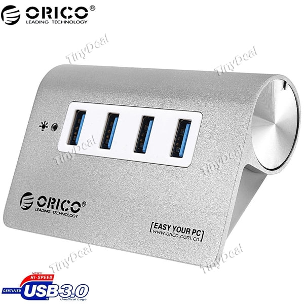 ORICO M3H4 Aluminum High-Speed 4-Port USB 3.0 Hub with VIA812 Chip for Macbook Notebook PC Laptop Up to 5Gbps ECATH-489918