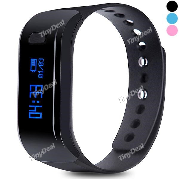 Moving Up Smart Bracelet with Display Call Reminder Alarm Pedometer Mileage Calorie Sleep Remote Monitor E-494645