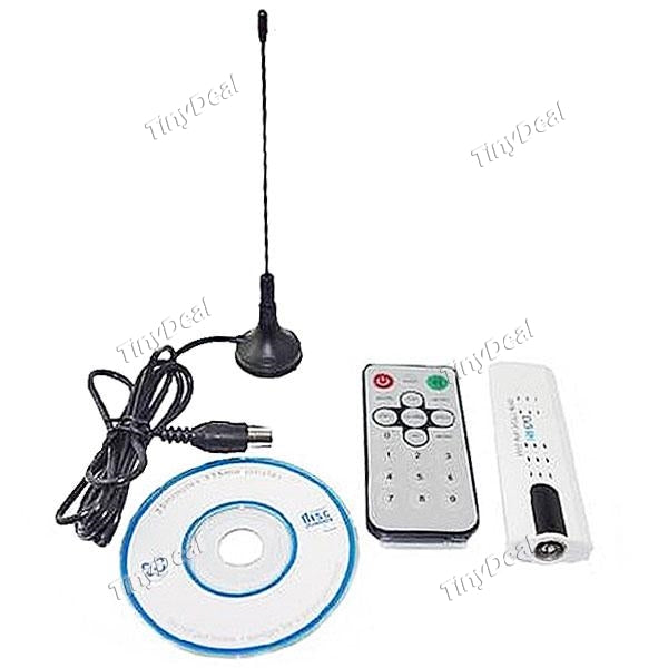 USB 2.0 DVB-T2/T/C+FM+DAB Digital TV Tuner Receiver HDTV Stick Remote Receiver with Antenna for Laptop PC E-495700