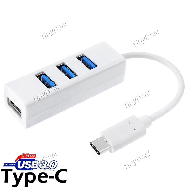 Type-C USB 3.1 USB-C to 4-Port USB 3.0 High Speed HUB Adapter for MackBook Tablet Smartphone ECA-498453