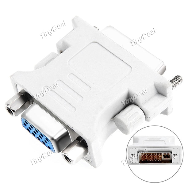 DVI-I Male Analog 24 + 5 to VGA Female 15-pin Connector Adapter Dual Link ECACB-498556