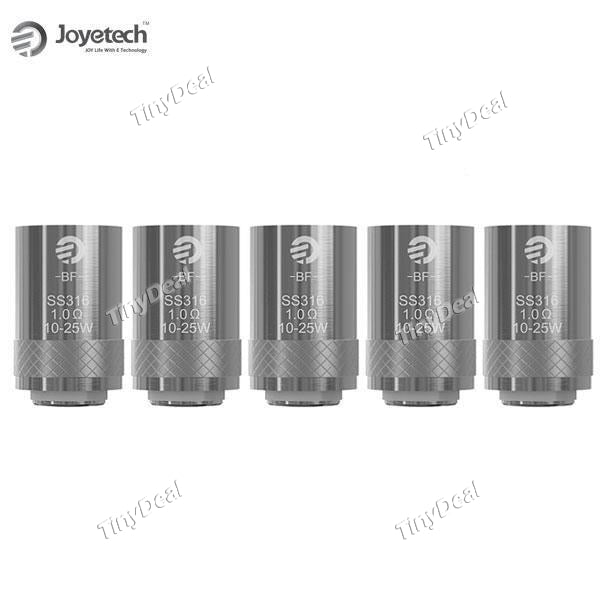 Authentic 5Pcs Joyetech BF SS316 Coil Head 1.0Ohm for Joyetech CUBIS Tank NEC-500075