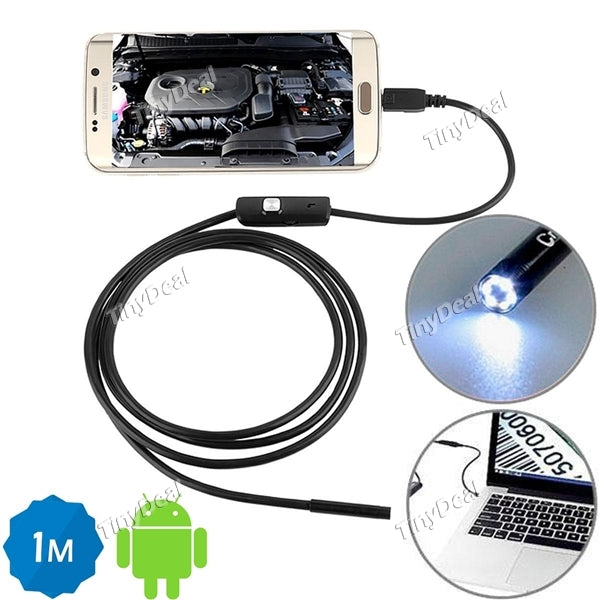 1M 6 LED 7mm Lens IP67 USB Android Endoscope Borescope Waterproof Camera for Android Smartphone and PC EPA-501953