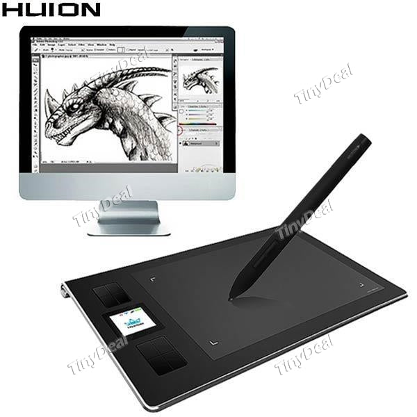 HUION DWH69 9" x 6" Wireless Graphics Drawing Tablet 5080 LPI w/ 8 Express Keys Wireless Digital Pen ECA-504087