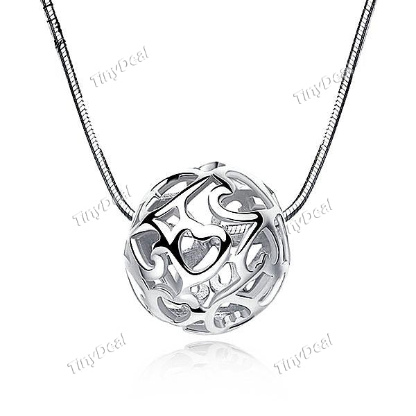 Fashion Necklace Jewelry 925 Sterling Silver Hollow Ball Necklace Pendant for Women DJA-505764