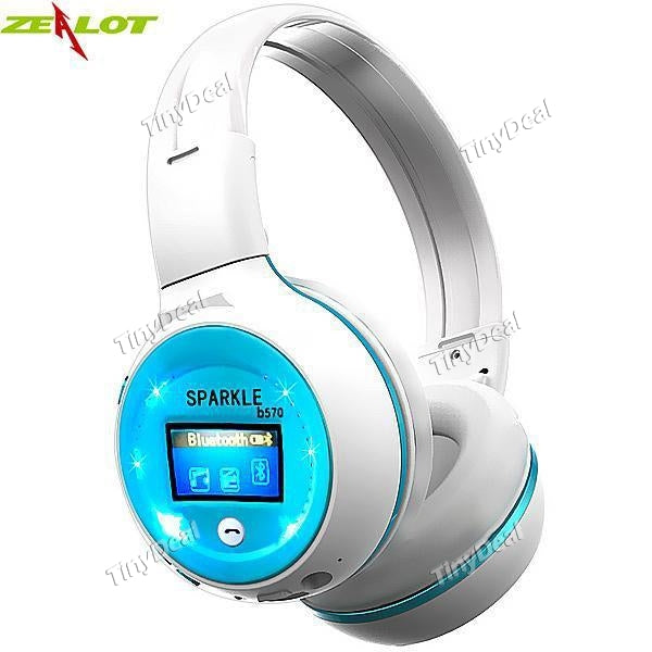 ZEALOT Wireless Stereo Bluetooth 4.0 Headset LCD display with LED Indicators FM TF Slot for Smartphone EEP-506168