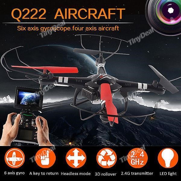 Wltoys Q222G 6-axis Gyro 5.8G FPV RC Quadcopter with 2MP HD Camera Barometer Set High Mode TRC-506304