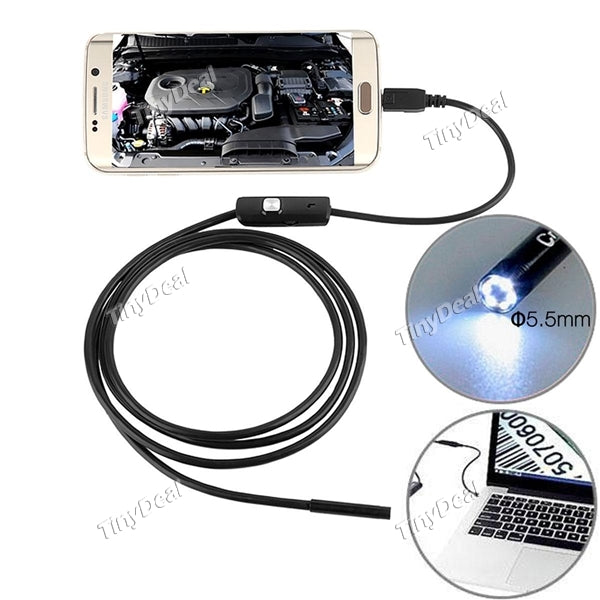 5M 6 LED 7mm Lens IP67 USB Android Endoscope Borescope Waterproof Camera for Android Smartphone and PC