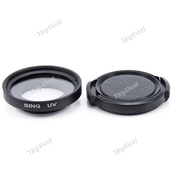 37mm UV Filter Adapter + Protective Lens Cover Set for Xiaomi Yi Action Sports Camera EVATH-507592