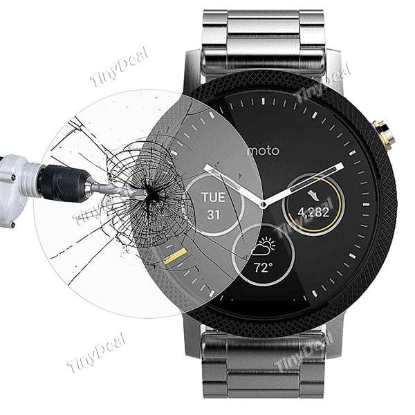 0.2mm Clear LCD Screen Protector Tempered Glass Film for Moto 360 2nd(46mm) Smart Watch New Modish E-508420