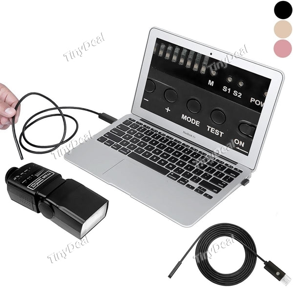 2016 New 2 In 1 2M AN99 8mm 6 LED Lens IP67 Borescope Waterproof Endoscope Camera for Andriod Phones Tablets