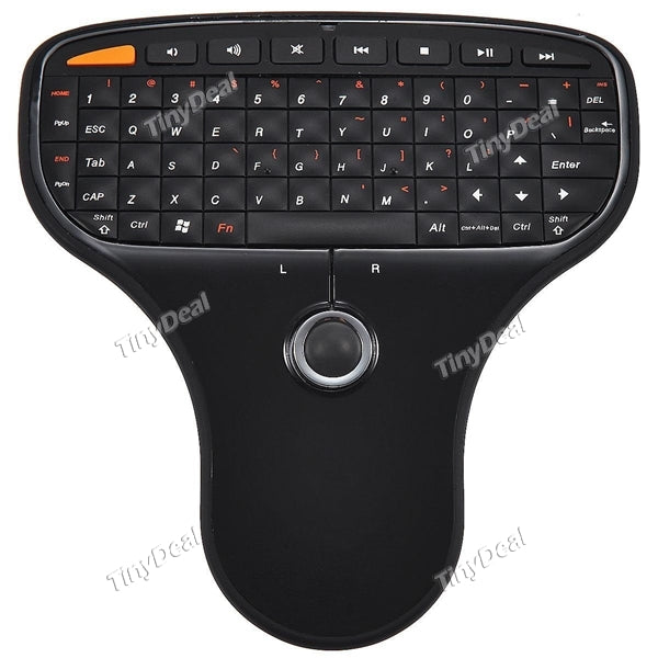 N5901 Two Way 2.4GHz Mini Wireless Portable Keyboard Air Mouse with Trackball LED Indicator for PC TV Box ECAKB-511270