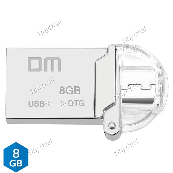 DM PD008 Metal 8GB OTG USB 2.0 Pen Drive U-disk USB Flash Drive with Micro USB for PC Smartphone EUD-511357