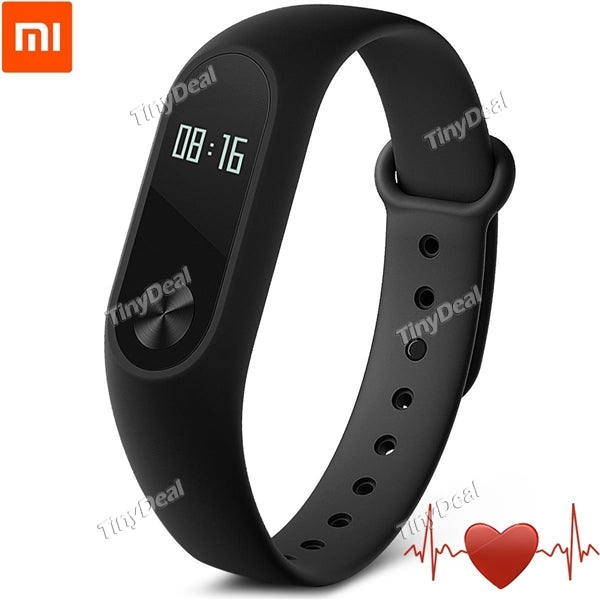 1/2pcs Xiaomi Miband 2 Mi Band Time Display Touch Key Call Sedentary Reminder Heart Rate Monitor Activity Trackers