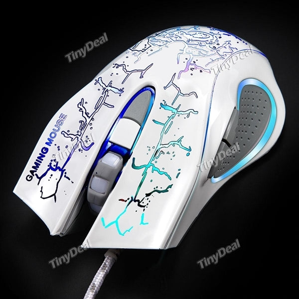 5500dpi Adjustable 6 Buttons Optical LED Colorful Breathing Light USB Wired Gaming Gamer Mouse for PC Laptop E-512736