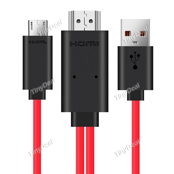Micro USB to HDMI Media HDTV Adapter Cable for All MHL Enabled Mobile Phones Tablets