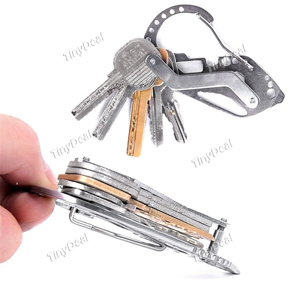 EDC Multi-function Key Holder Screwdriver Wrench Carabiner Outdoor Tools