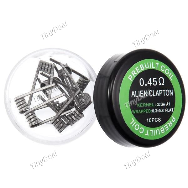 10 x Kernel Alien Clapton Prebuilt Coil 0.45Ohm for Rebuildable Atomizer AL345