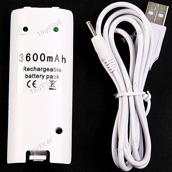 3600mAh Rechargeable Battery Pack for Wii Remote GWIIBT01