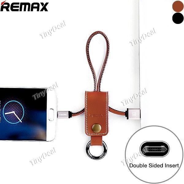 REMAX 0.32M Western Leather Reversible Micro USB Cable Sync/Charg Cable f Xiaomi Samsung Smartphone EPACB-514818