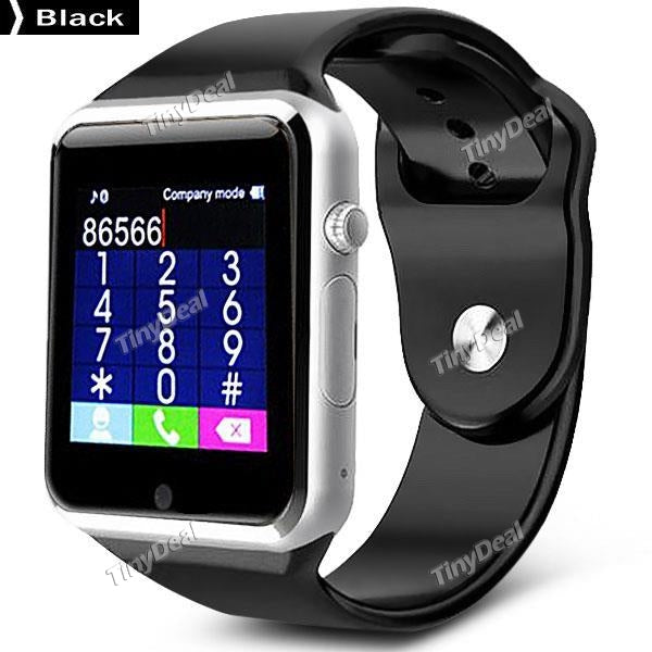 A1 Smart Watch Phone 0.3MP Camera Dialer SMS Sedentary Reminder Pedometer Sleep Monitor Remote Camera Anti Lost E-515169-C3