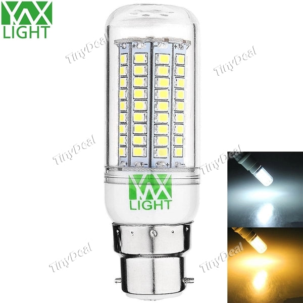 YWXLight B22 220-240V 12W 1000-1200LM 102-LED SMD 2835 LED Corn Bulb Warm White Natural White HLT-515265