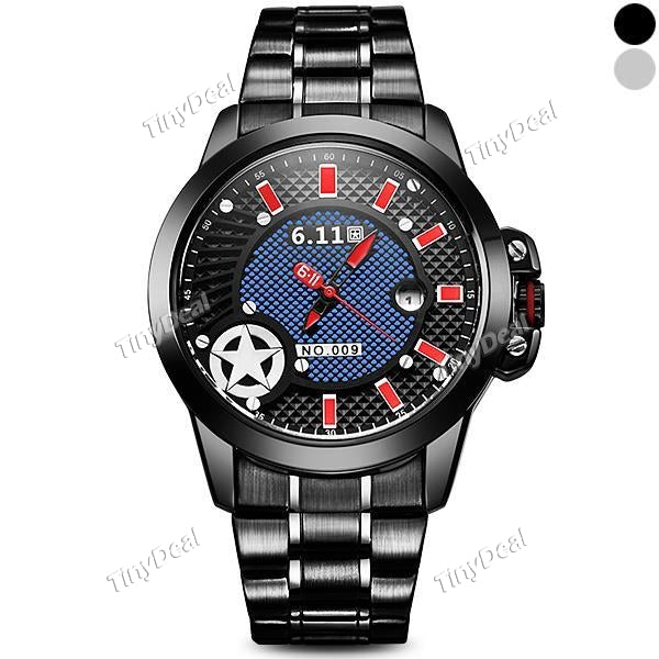 6.11 Solar Luminous Power Energy GD009 Translucent Dial Stainless Steel Band Strap Sports Style Men Watch