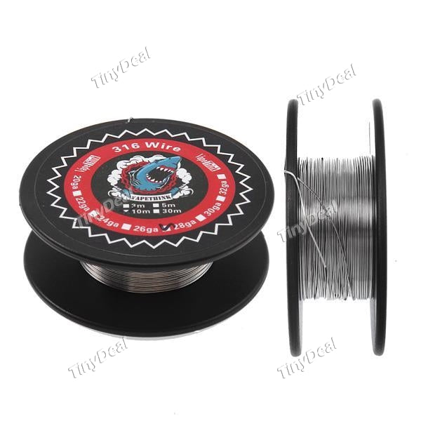 Authentic Vape Think Vapethink Stainless Steel 316 Resistance Wire 30FT 26GA for Rebuildable Atomizer