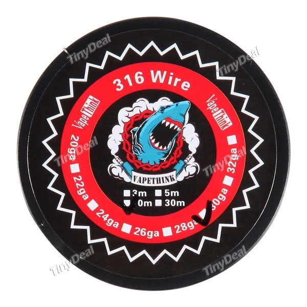 Authentic Vape Think Vapethink Stainless Steel 316 Resistance Wire 30FT 28GA for Rebuildable Atomizer
