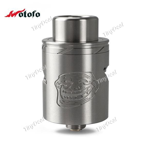Authentic Wotofo The Troll RDA V2 22mm Dripping Atomizer Air-flow Control Clearomizer Tank - Silver