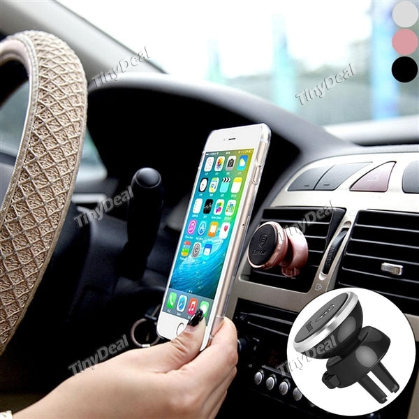 Baseus 360° Rotating Universal Air Vent Magnetic Car Cellphone Mount Holder Stand with Spring Lock for Phones