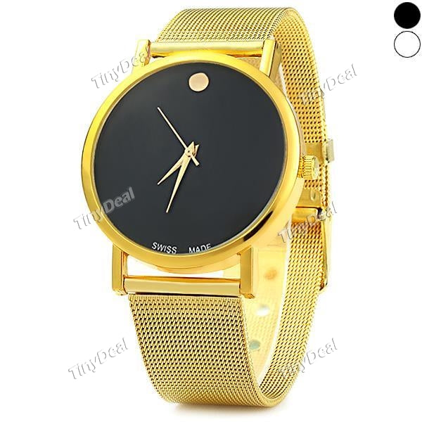 Gloden 108G Net Stainless Steel Body Case Band Unisex Watch