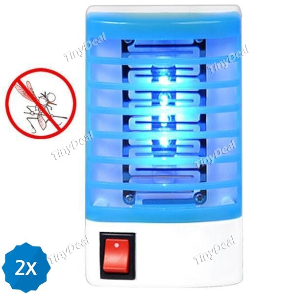 2Pcs 2 in 1 Mosquito Killer Lamp LED Night Light Romantic Sleeping Lamp