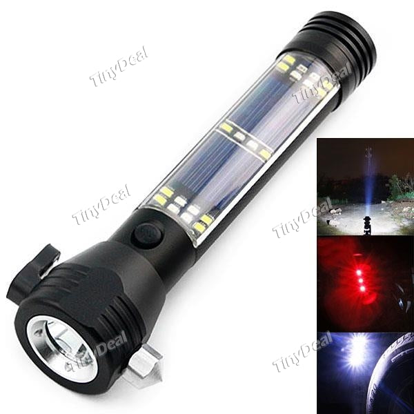 New Headswitch Led Solar Flashlight Rechargeable Flash light Torch lamp 7Modes With Built in Battery For Camping /Fishing