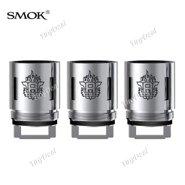 3 x Authentic Smoktech Smok V8-T8 Coil Head Octuple Coil Head 0.15Ohm for Smok TFV8 Tank Atomizer