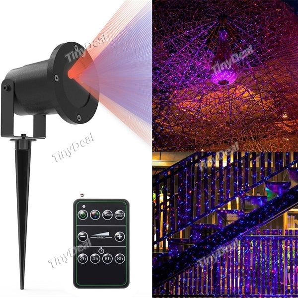 Laser LandscapeLight 4.9ft Red & Blue Aluminum Outdoor Laser Light Star Light Show for Holiday Party