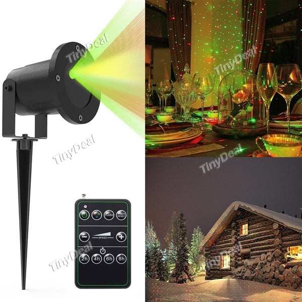 Landscape Projector Lights 4.9ft Red & Green Static Waterproof Star Laser Light Landscape Star Light Show