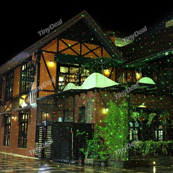 Landscape Projector Lights 4.9ft Red & Green Static Waterproof Star Laser Light Outdoor Star Light Show